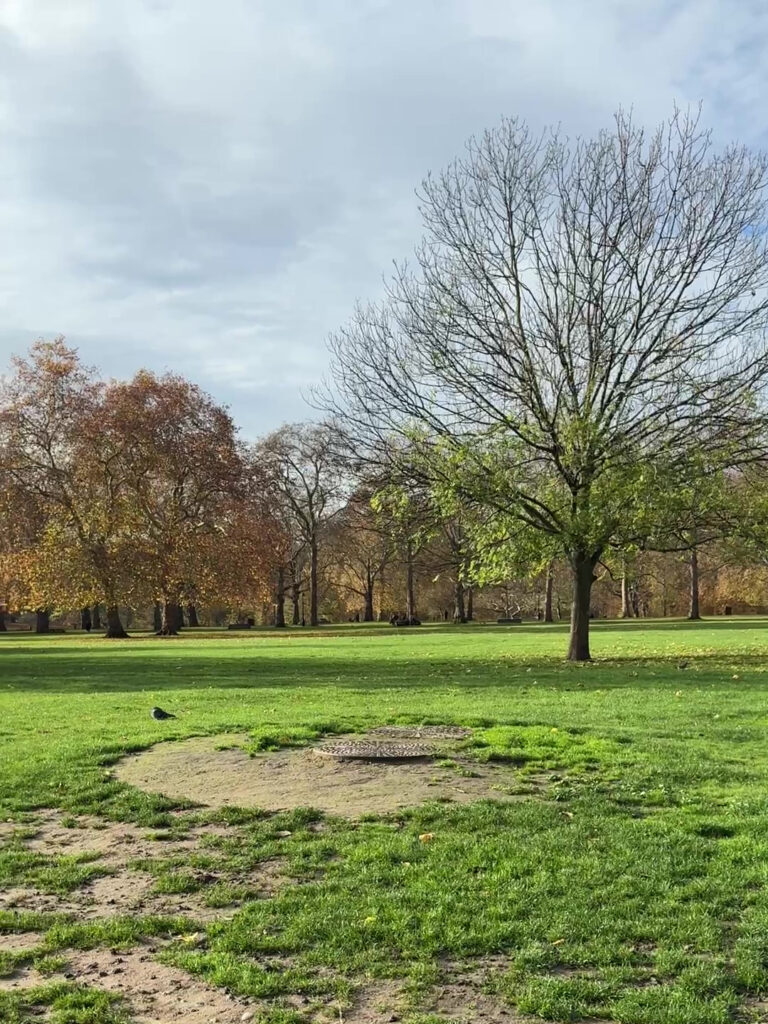 バッキンガム宮殿へ向かう途中に通ったグリーン・パークの小道
